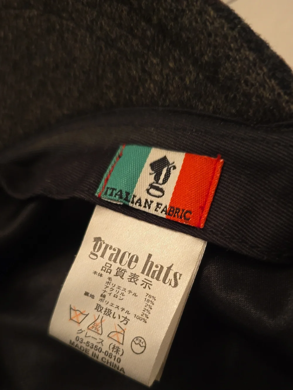Grace HATS: Plaid Wool Newsboy Cap in Dark Gray and Brown